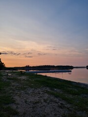 Naklejka premium sunset over the sea