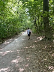 Fototapeta premium Man Walking in Nature
