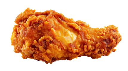 Single Fried Chicken Portion on a See-Through Surface