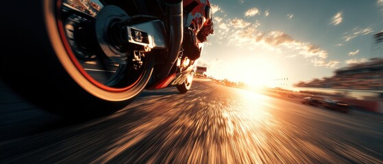 Sunset Motocross Race: Adrenaline Rush on Asphalt
