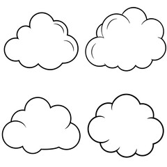 Cloud Coloring Page – Fluffy Cloud Outline for Kids