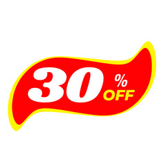 30% off red png, mega discount badge, stylish offer icon, special saving design,