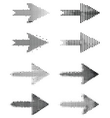 Seamless pattern with colorful arrow icons representing direction and business elements