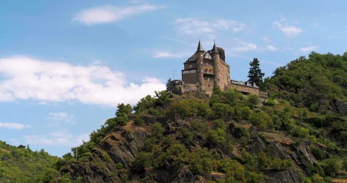 'Katz' castle, St. Goarshausen, Germany, Europe