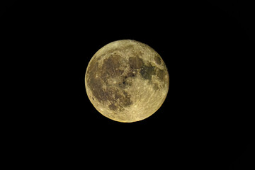White yellow big moon