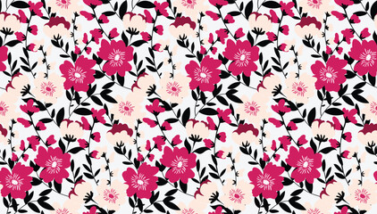 Seamless daisy pattern. Hand draw crispy flowers pattern.
