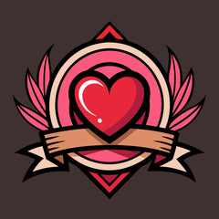 Love hearts shape logo vector