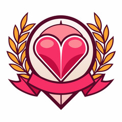 Love hearts shape logo vector