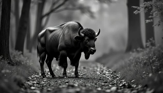 Buffalo laughing with deep grunts