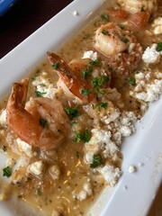 Mediterranean shrimp saganaki