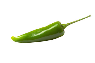 a green pepper on a white background