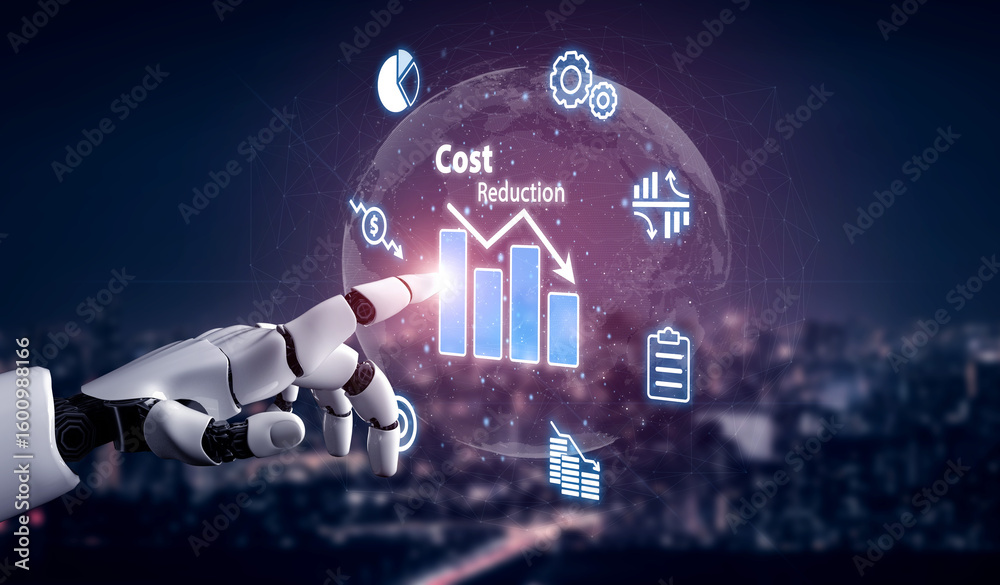Poster ai artificial intelligence drives cost-saving initiatives via process automation, virtual resource t