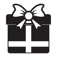 Present gift box icon vector simple design