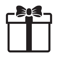 Present gift box icon vector simple design