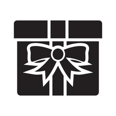 Present gift box icon vector simple design