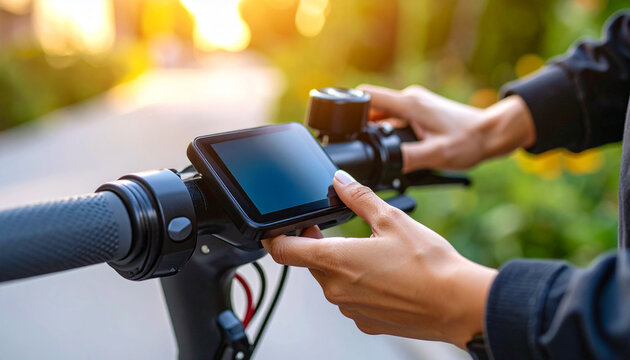 Electric scooter handlebar with speed display