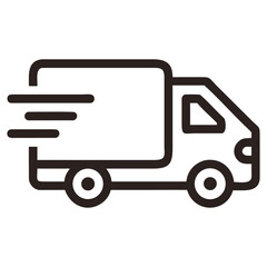 Fast delivery van icon, perfect for e-commerce.
