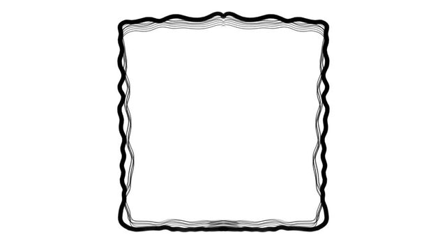 Hand drawn phot frame on white background