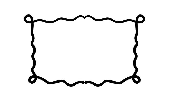 Hand drawn phot frame on white background