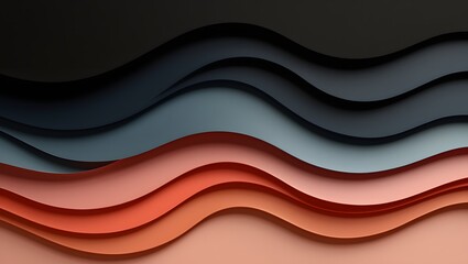 Obraz premium Abstract wave background design with layered paper effect for website and presentation use