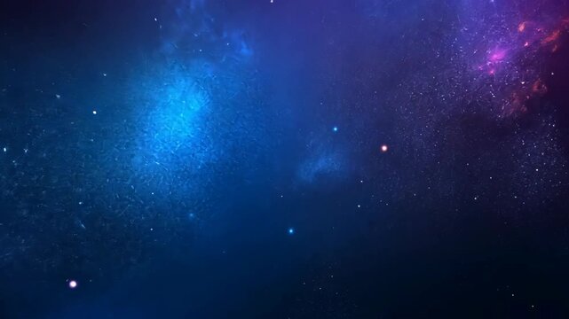 deep space gradient background, blue purple sparkle light particle floating in dark 