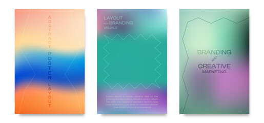 Creative abstract mesh poster. Gradient vector design. Modern fluid background for branding, marketing, and social identity.