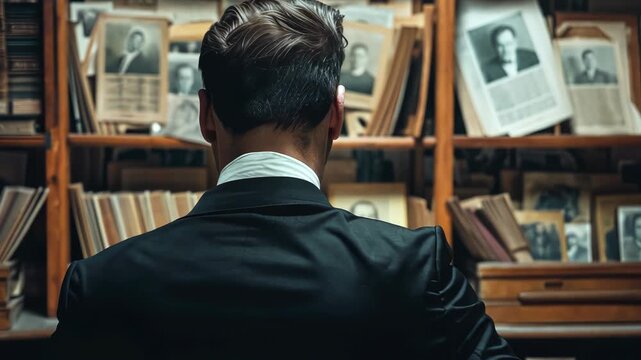 Man Reading Books