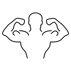 biceps icon on white background, vector illustration.