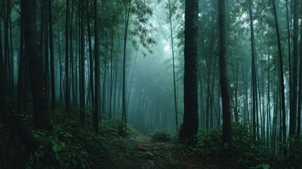 Fototapeta premium Misty forest path