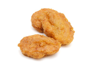 Chicken nuggets isolated on white background