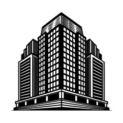 Urban cityscape vector illustration of modern skyscraper buildings and architecture for business...
