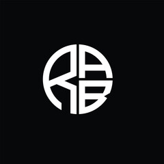 RAB logo RAB icon RAB monogram RAB letter minimalist Circle flat Unique modern abstract logo design.