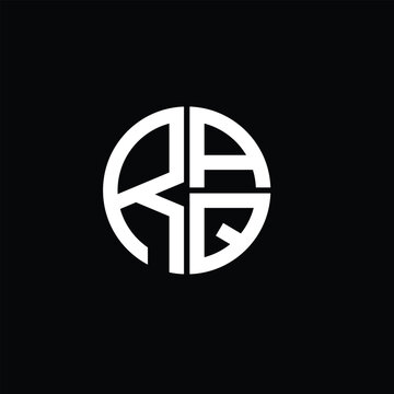 RAQ logo RAQ icon RAQ monogram RAQ letter minimalist Circle flat Unique modern abstract logo design.