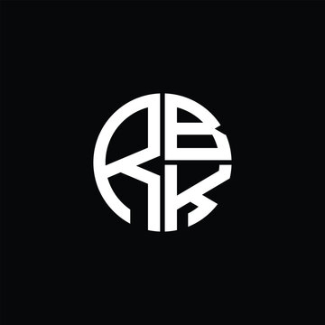 RBK logo RBK icon RBK monogram RBK letter minimalist Circle flat Unique modern abstract logo design.