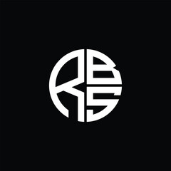 RBS logo RBS icon RBS monogram RBS letter minimalist Circle flat Unique modern abstract logo design.