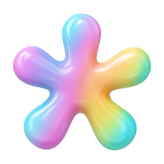 PNG Colorful abstract glossy shape