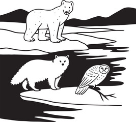 polar bear with ice cream