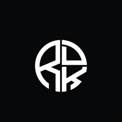 RDK logo RDK icon RDK monogram RDK letter minimalist Circle flat Unique modern abstract logo design.