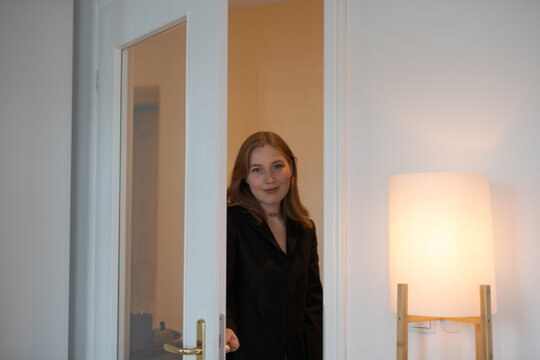 teacher businesswoman looking out 