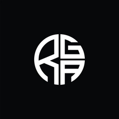
RGA logo RGA icon RGA monogram RGA letter minimalist Circle flat Unique modern abstract logo design.