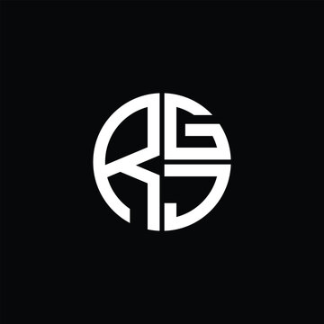 RGJ logo RGJ icon RGJ monogram RGJ letter minimalist Circle flat Unique modern abstract logo design.