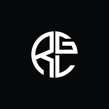 RGL logo RGL icon RGL monogram RGL letter minimalist Circle flat Unique modern abstract logo design.