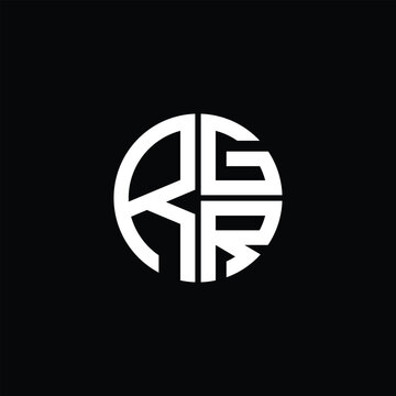 RGR logo RGR icon RGR monogram RGR letter minimalist Circle flat Unique modern abstract logo design.