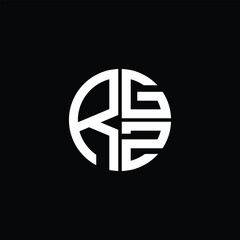 RGZ logo RGZ icon RGZ monogram RGZ letter minimalist Circle flat Unique modern abstract logo design.