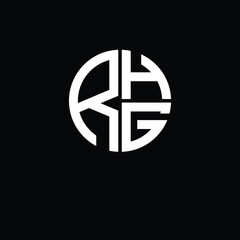 RHG logo RHG icon RHG monogram RHG letter minimalist Circle flat Unique modern abstract logo design.
