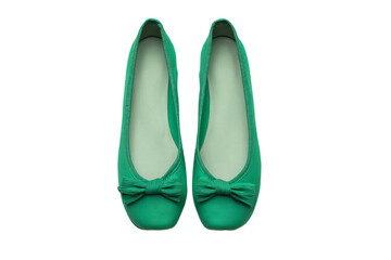 Fototapeta premium a pair of green shoes with a bow on the side