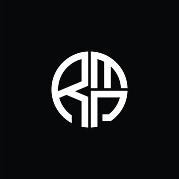 RMP logo RMP icon RMP monogram RMP letter minimalist Circle flat Unique modern abstract logo design.