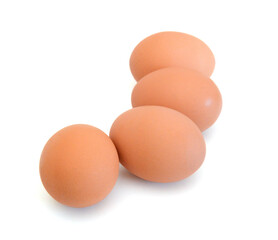 Eggs isolated on white background
