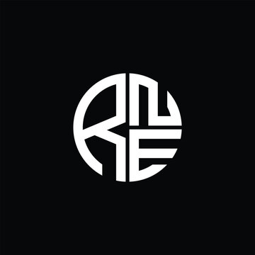 RNE logo RNE icon RNE monogram RNE letter minimalist Circle flat Unique modern abstract logo design.