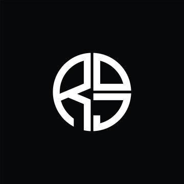 ROJ logo ROJ icon ROJ monogram ROJ letter minimalist Circle flat Unique modern abstract logo design.